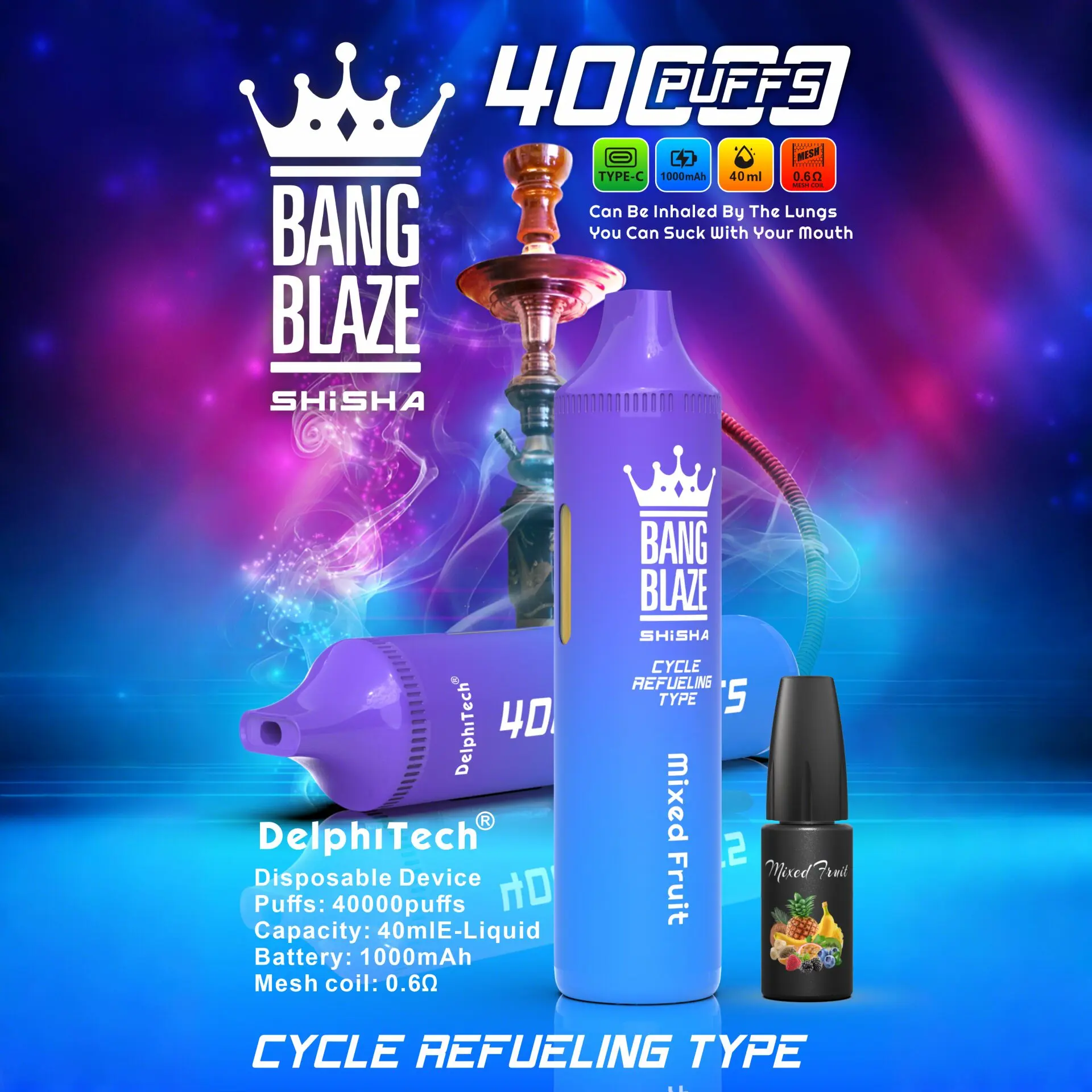 Bang Blaze 40k 40000 Puffs 2% 5% Nicotine Riginal Refillable Oil Vape - Image 16