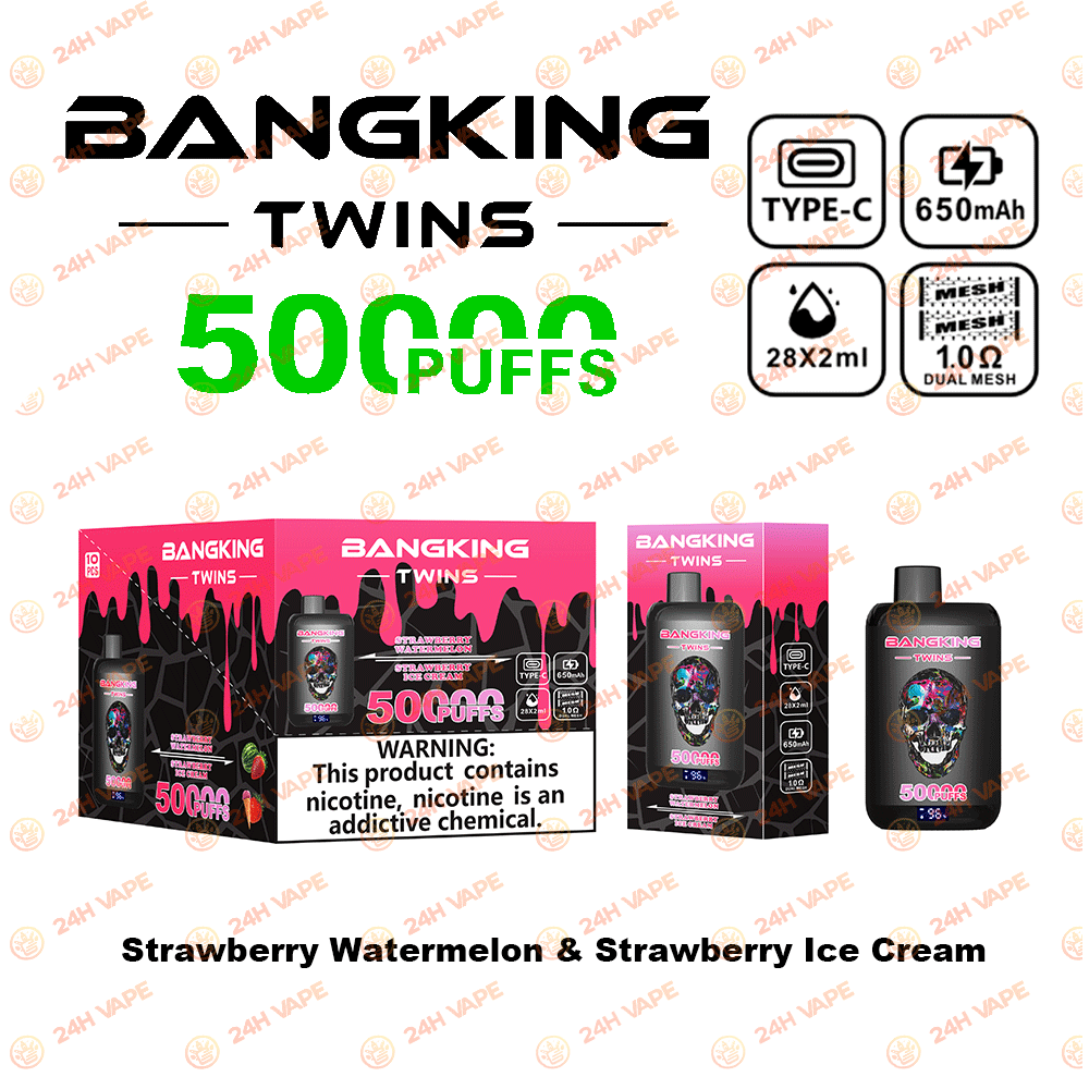 Bang King Twins 50000 50K Puffs 2% 3% 5% Nicotine Double Taste LED Display Disposable Vape - Image 9