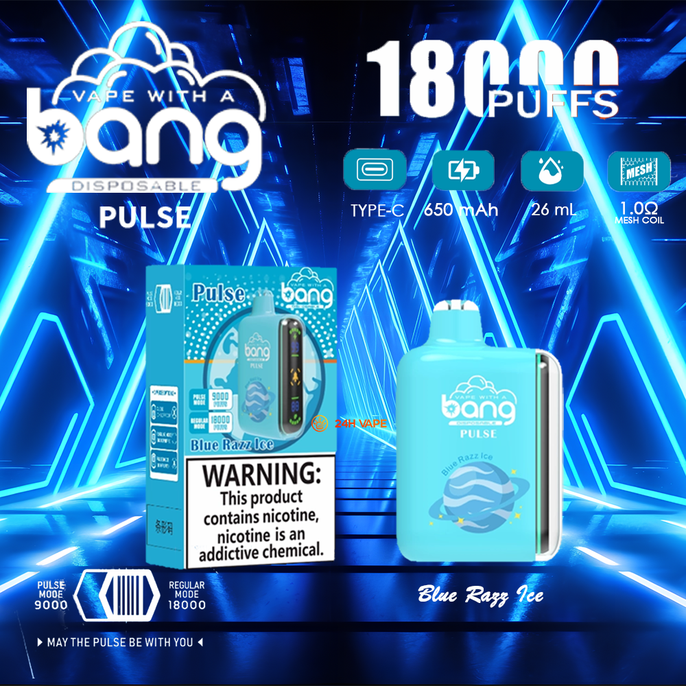 Bang Pulse 18000 18K Puffs Dual Mesh Disposable Vape Electronic Cigarette Pod - Image 23