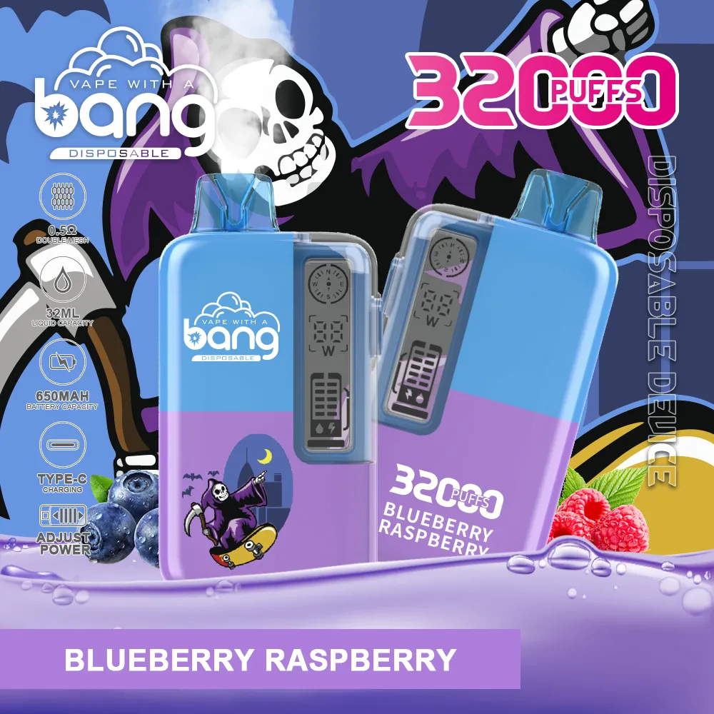 Bang 32000 Puffs Disposable Vape 32ml 0-5% Nicotine Smart Screen Display - Image 2