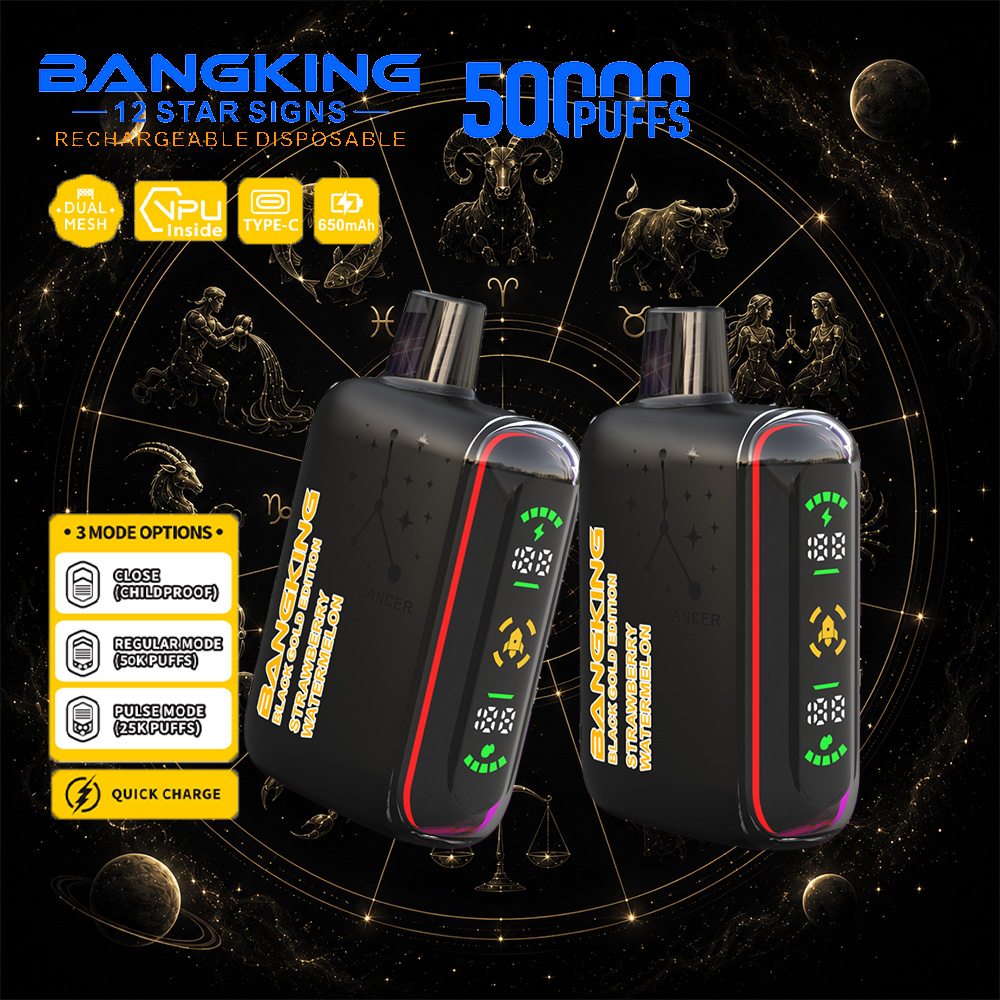 Bang King 12 Star Signs 50K 50000 Puffs Dual Mesh LED Display Disposable Vape - Image 5
