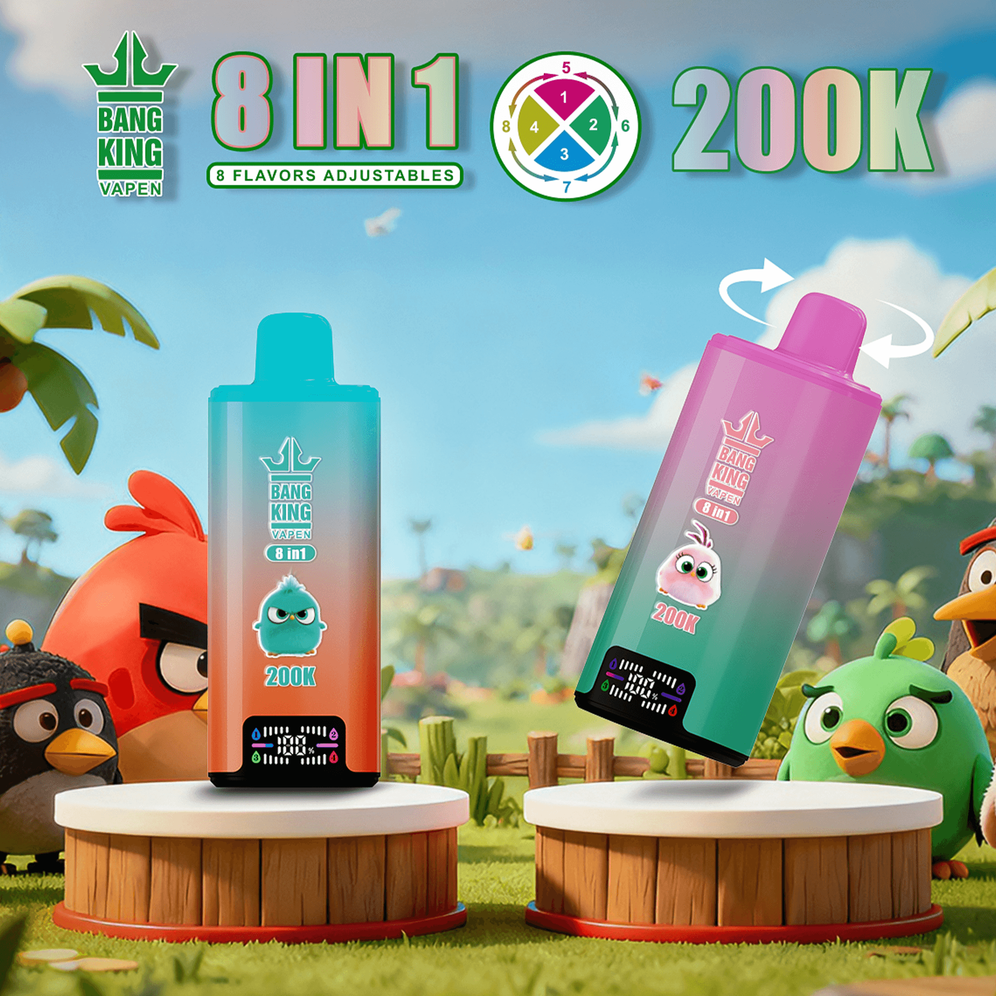 Bang King 200K 8-in-1 Disposable Vape