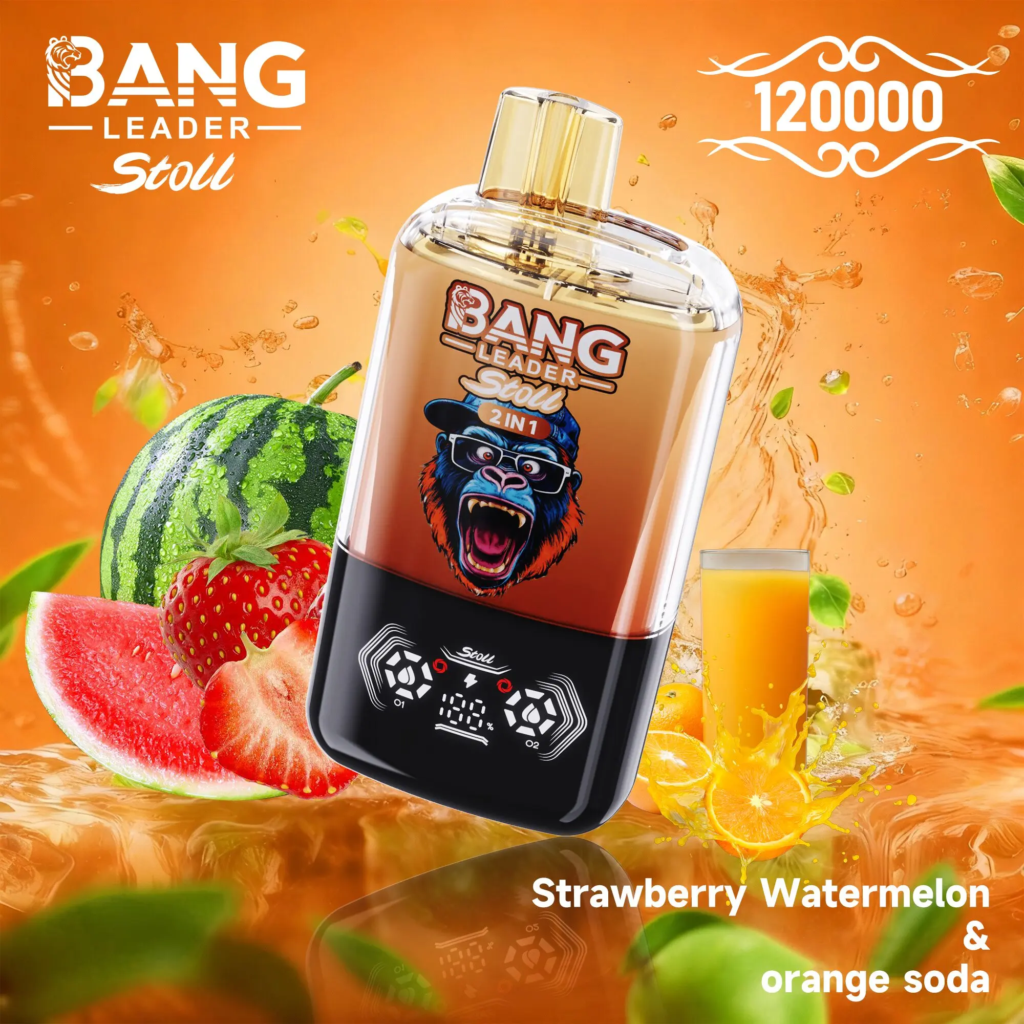 Bang Leader Stoll 120K 120000 Puffs Double Taste&Anti-Leak Design LED Display Disposable Vape - Image 20