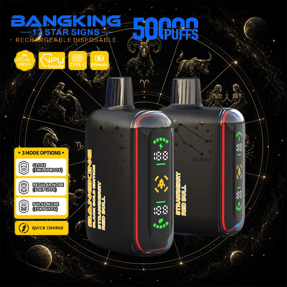 Bang King 12 Star Signs 50K 50000 Puffs Dual Mesh LED Display Disposable Vape - Image 10