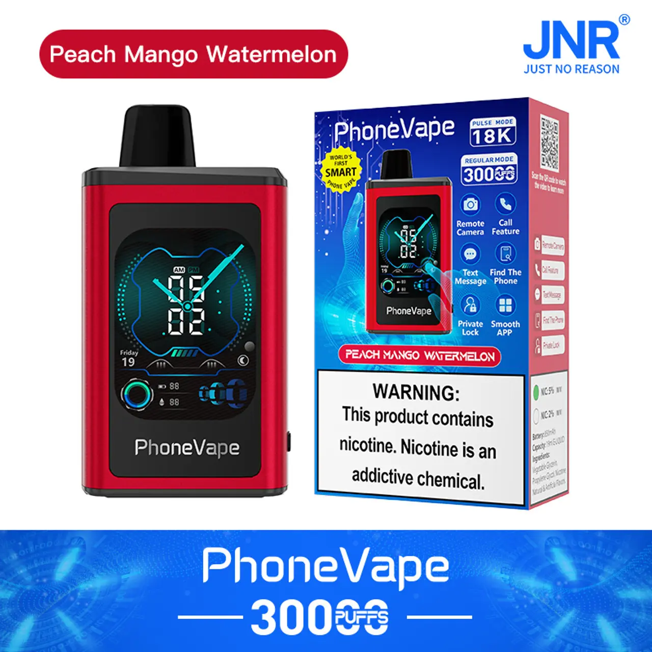 JNR Phone Vape 30000 30K Puffs World's First Smart Disposable Vape - Image 10