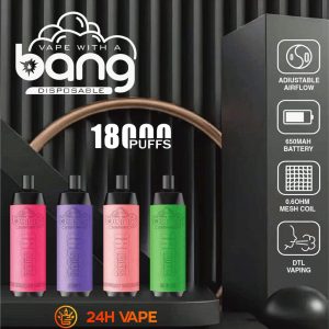 Bang Crown Bar 18000 Puffs 0% 2% 3% 5% Nicotine Leather Disposable Vape Pen