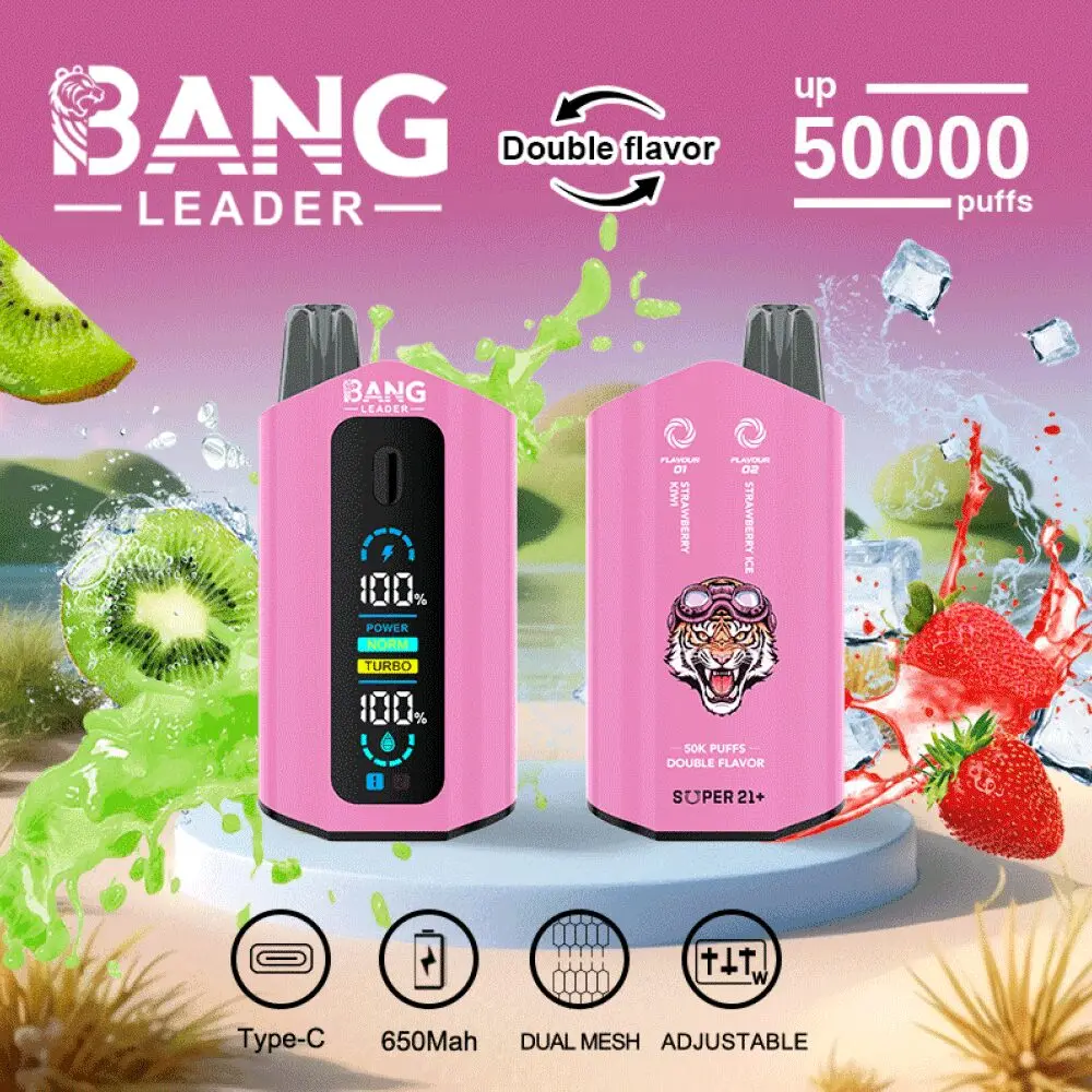 Bang Leader 50000 50K Puffs 2% 3% 5% Nicotine Double Taste LCD Display Disposable Vape - Image 8