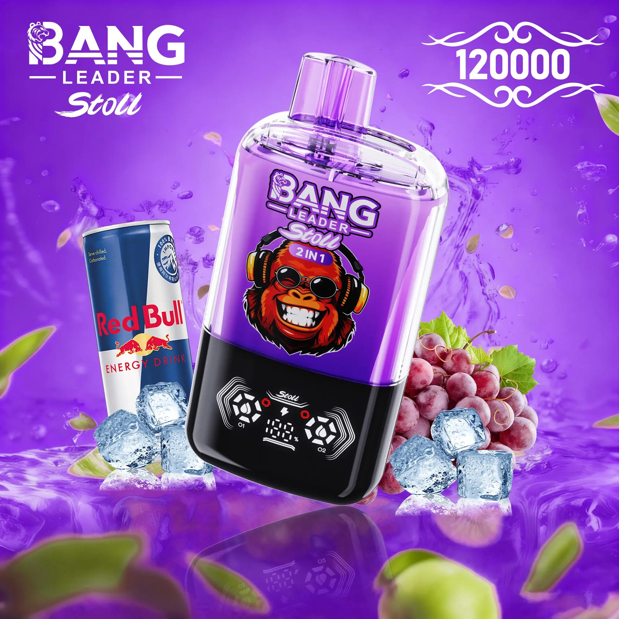 Bang Leader Stoll 120K 120000 Puffs Double Taste&Anti-Leak Design LED Display Disposable Vape - Image 14