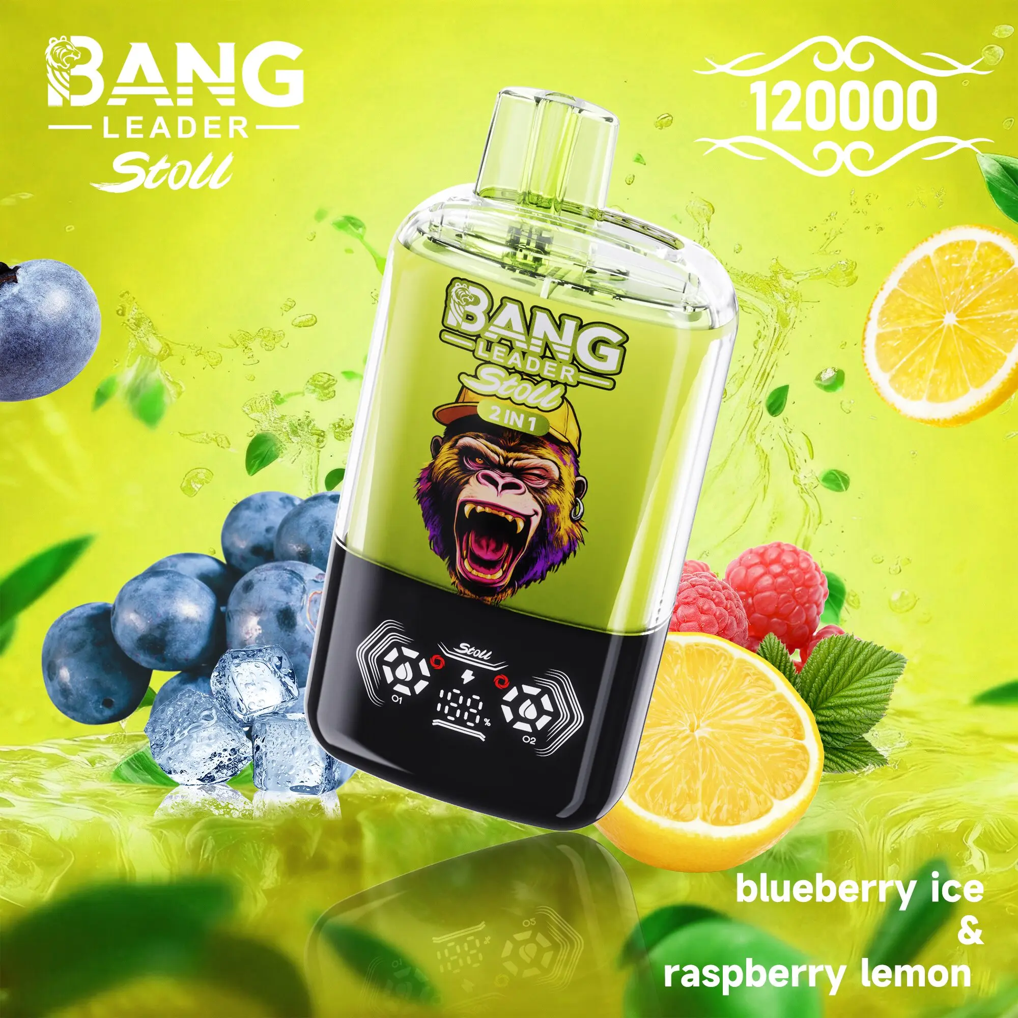 Bang Leader Stoll 120K 120000 Puffs Double Taste&Anti-Leak Design LED Display Disposable Vape - Image 8