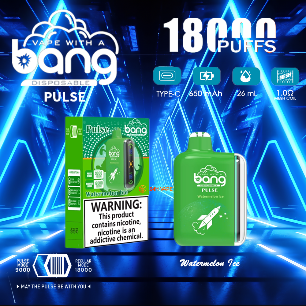 Bang Pulse 18000 18K Puffs Dual Mesh Disposable Vape Electronic Cigarette Pod - Image 4