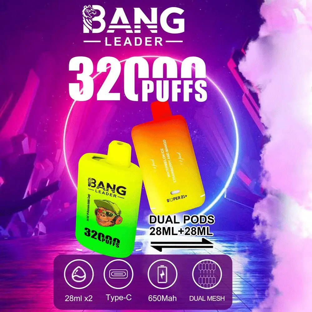 Bang Leader 32000 32k Puffs 0% 2% 3% 5% Nicotine Double Taste Disposable Vape - Image 2