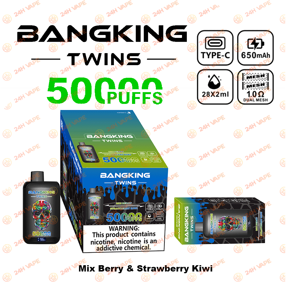 Bang King Twins 50000 50K Puffs 2% 3% 5% Nicotine Double Taste LED Display Disposable Vape - Image 18