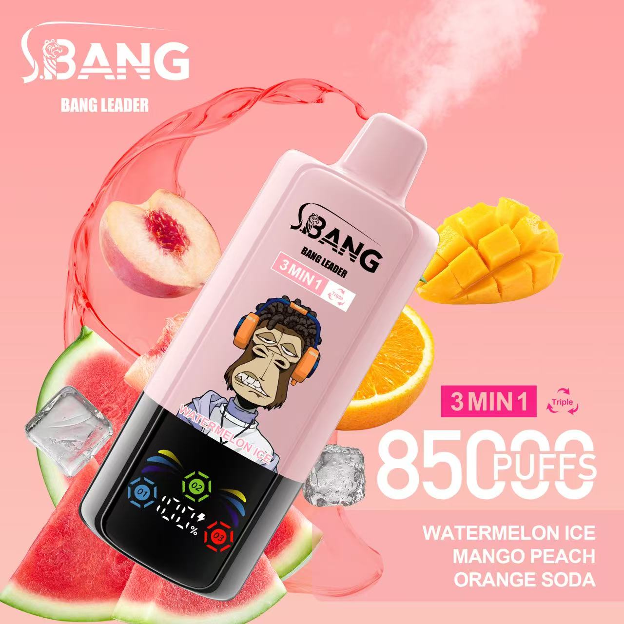 Bang Leader 85000 Puffs 3-in-1 Flavors Disposable Vape 60ml 0-5% Nicotine - Image 2