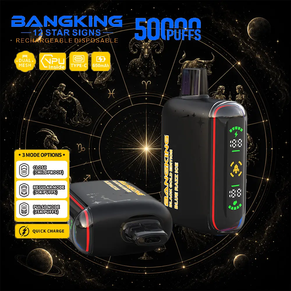 Bang King 12 Star Signs 50K 50000 Puffs Dual Mesh LED Display Disposable Vape - Image 26