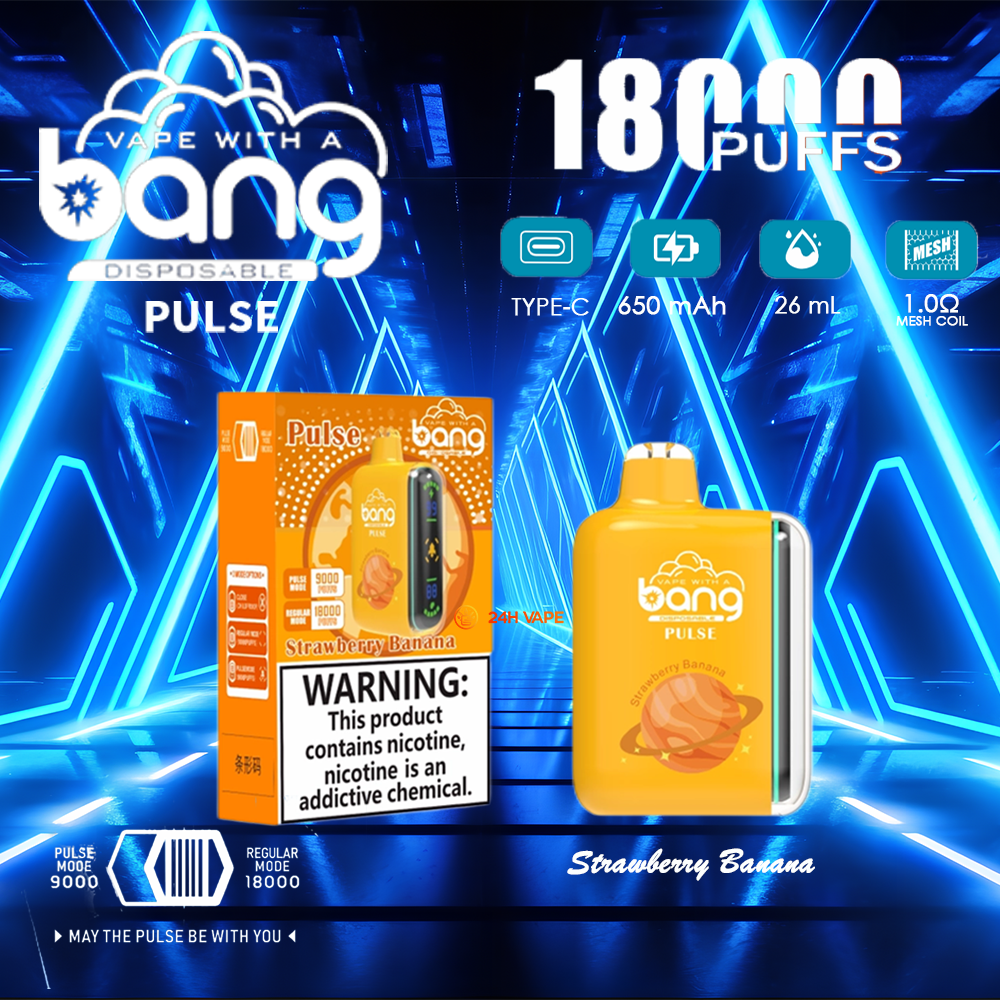 Bang Pulse 18000 18K Puffs Dual Mesh Disposable Vape Electronic Cigarette Pod - Image 11