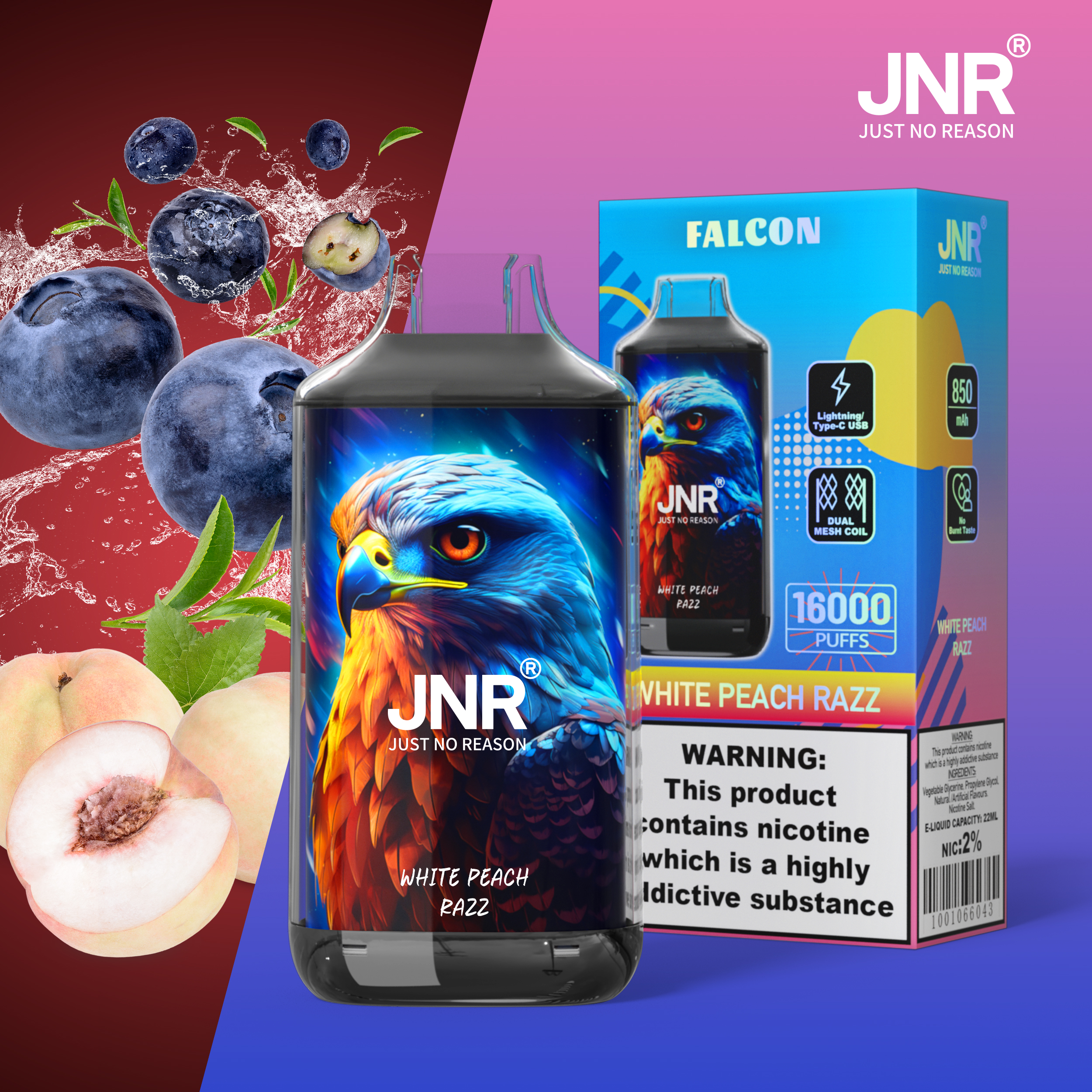 JNR FALON 16000 16K Puffs Original Edition Disposable Vape - Image 3