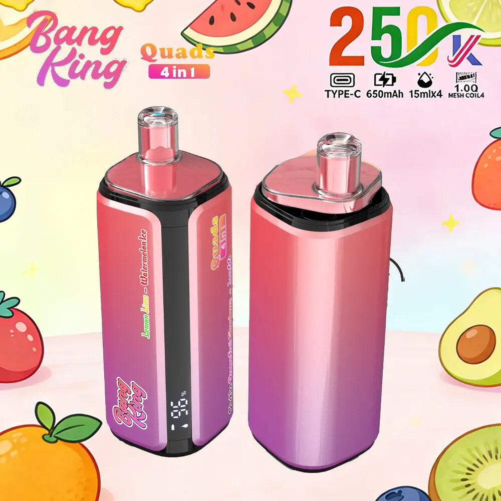 Bang King 250000 250K Puffs 4 In 1 Flavors Original Rechargeable LED Display Disposable Vape - Image 18
