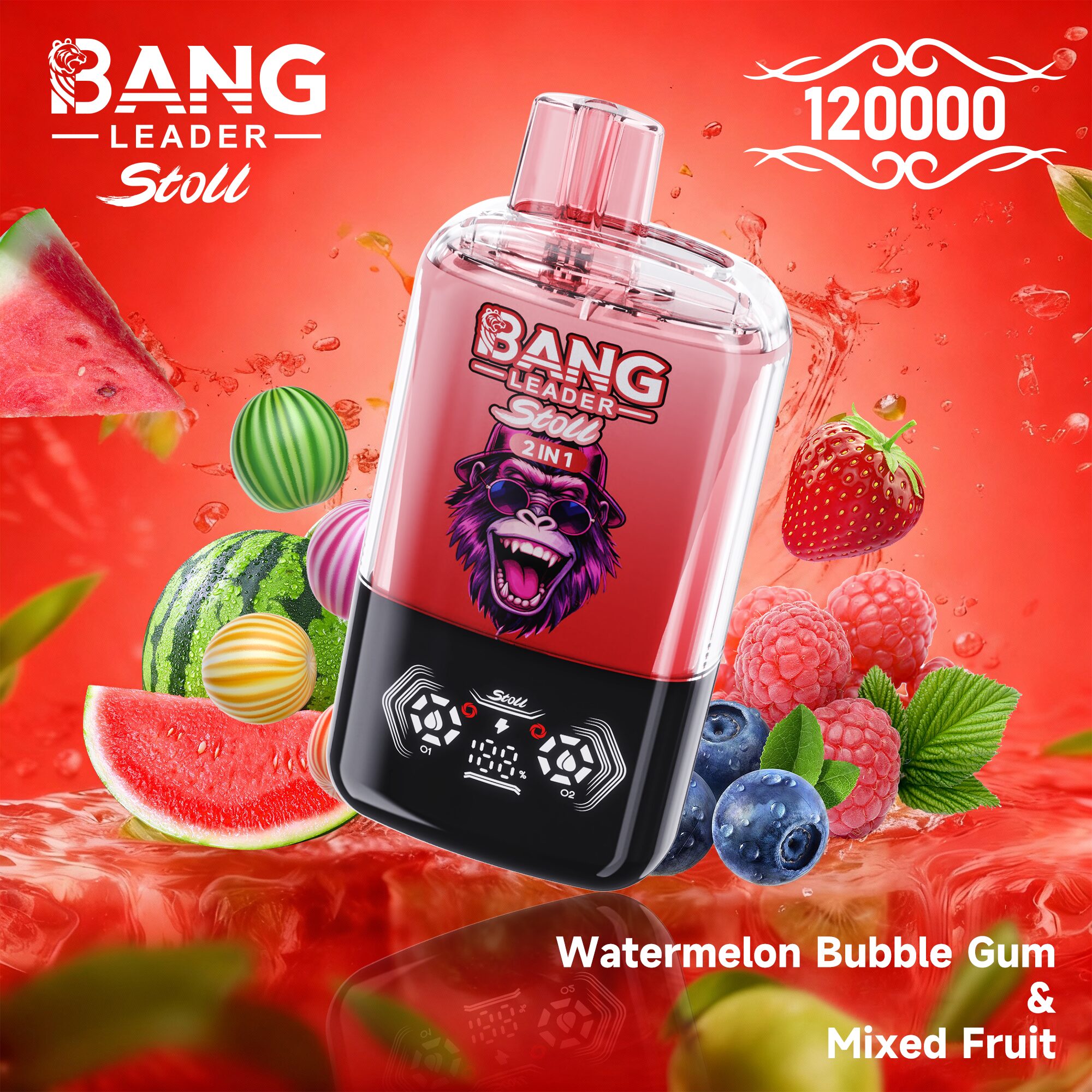 Bang Leader Stoll 120K 120000 Puffs Double Taste&Anti-Leak Design LED Display Disposable Vape - Image 21