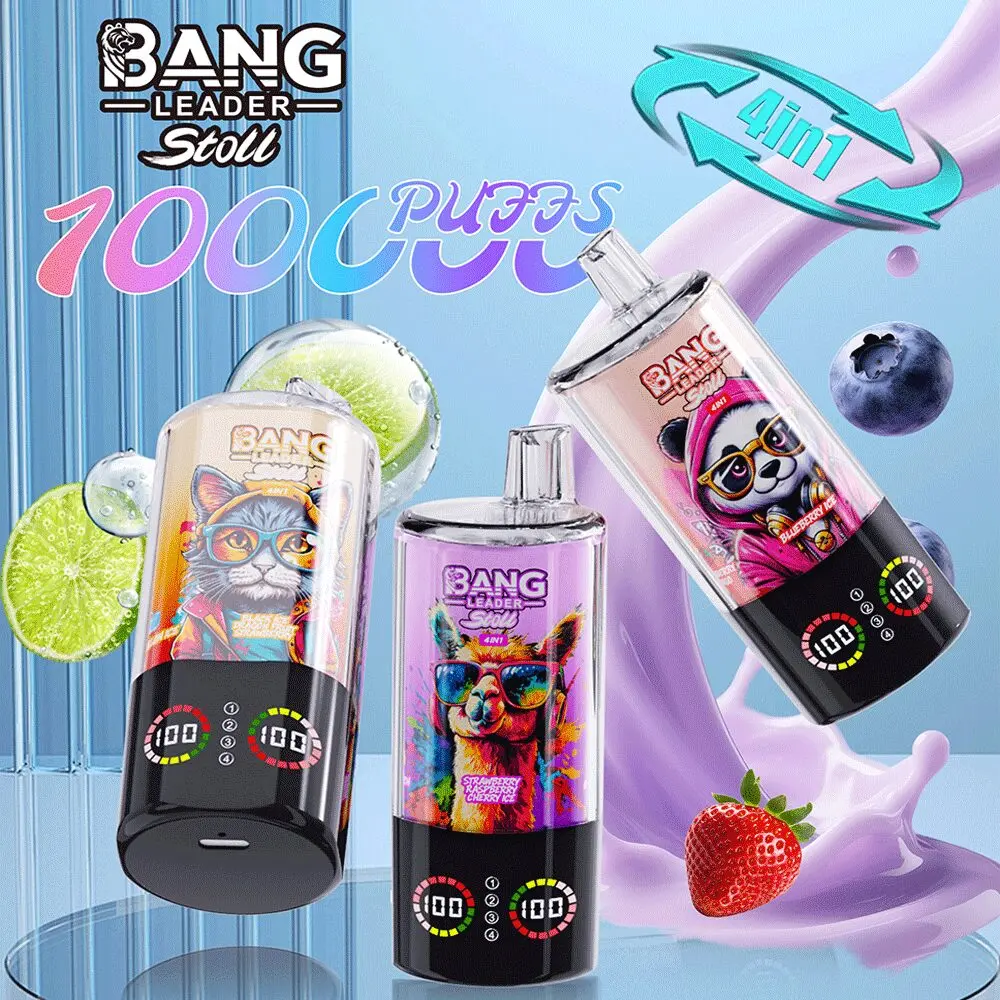 Bang Leader Stoll 100K 100000 Puffs 4 in 1 Flavors & Quad Mesh Coil LED Display Disposable Vape - Image 2