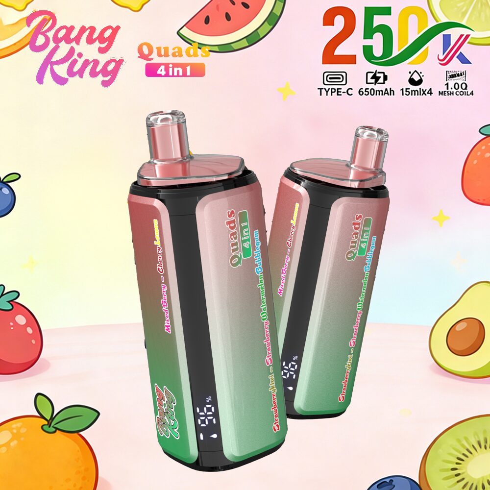 Bang King 250000 250K Puffs 4 In 1 Flavors Original Rechargeable LED Display Disposable Vape - Image 15