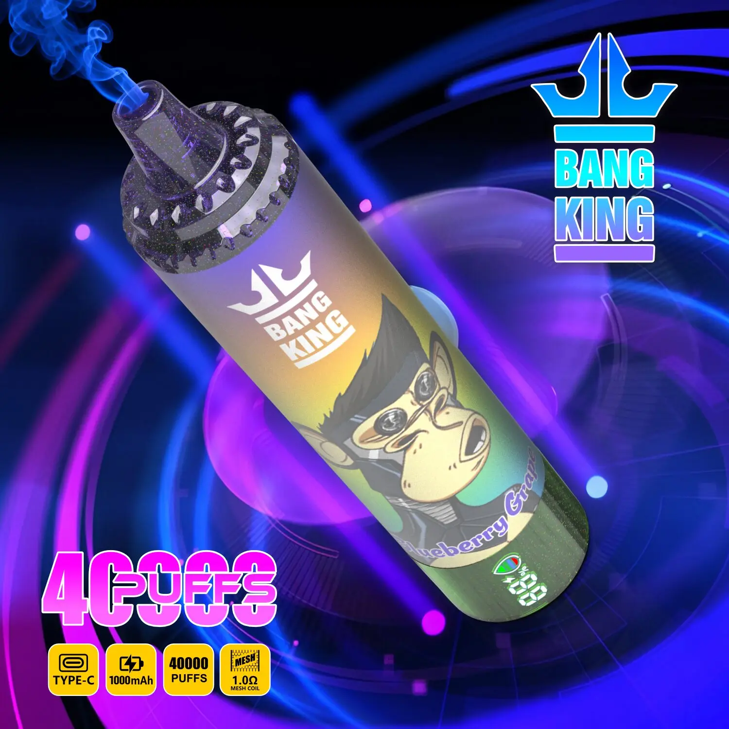 Bang King Tornado 40000 40K Puffs Original LED Display Edition Disposable Vape Pen - Image 4