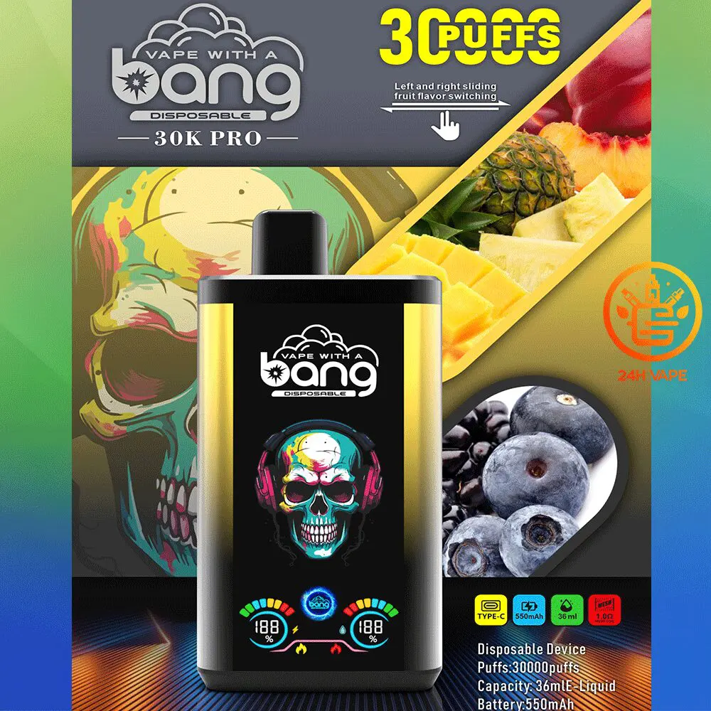Bang 30K PRO 30000 Puffs Newest Dual Flavor LED Disposable Vape - Image 3