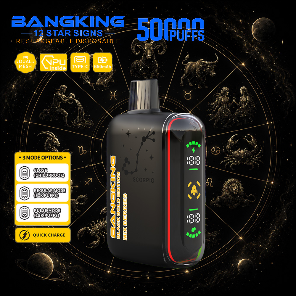 Bang King 12 Star Signs 50K 50000 Puffs Dual Mesh LED Display Disposable Vape - Image 13