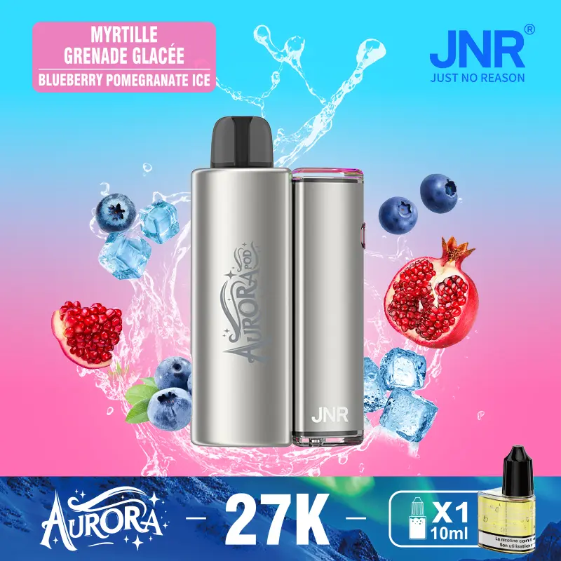 JNR Aurora 27K 27000 Puffs 2+10ml Replaceable Pod Kit Refillable Original Disposable Vape - Image 8
