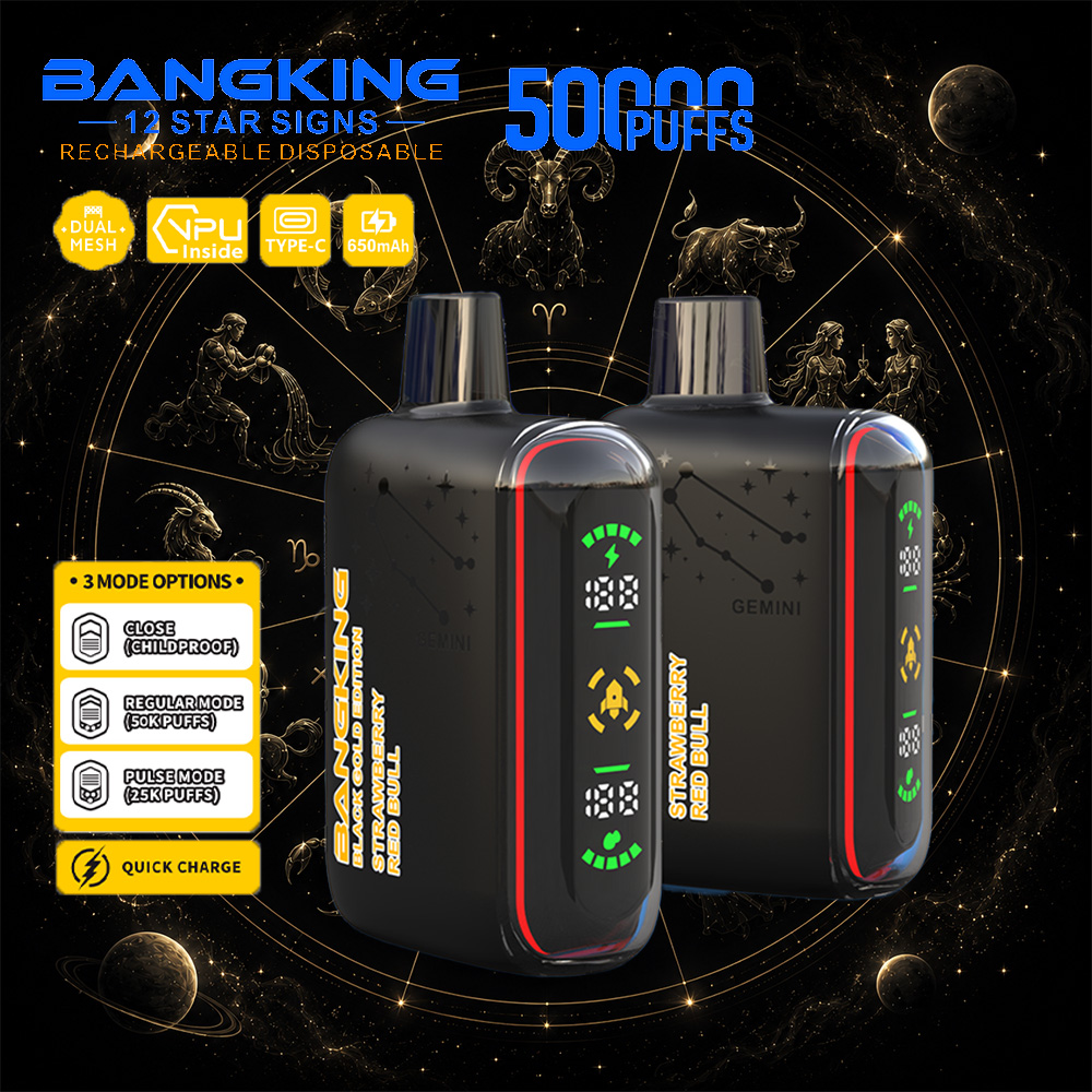 Bang King 12 Star Signs 50K 50000 Puffs Dual Mesh LED Display Disposable Vape - Image 9