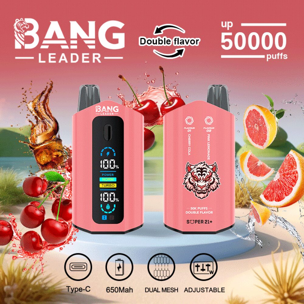 Bang Leader 50000 50K Puffs 2% 3% 5% Nicotine Double Taste LCD Display Disposable Vape - Image 17