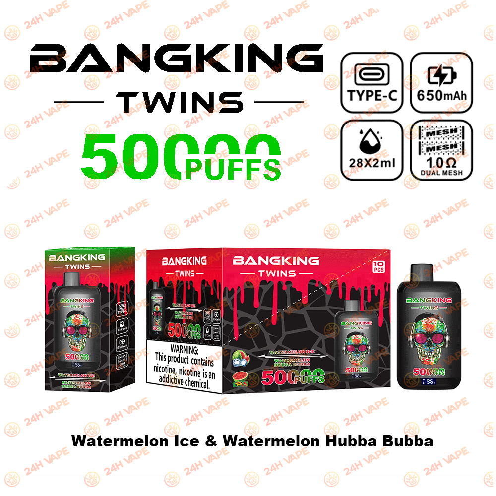 Bang King Twins 50000 50K Puffs 2% 3% 5% Nicotine Double Taste LED Display Disposable Vape - Image 6