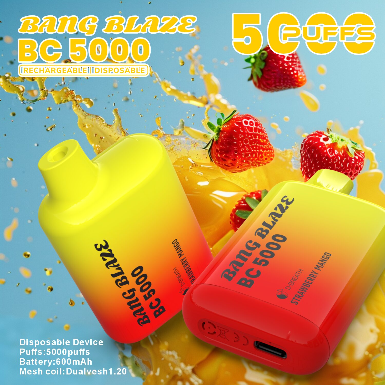 Bang Blaze BC5000 5K Puffs 2% 3% 5% Disposable Vape - Image 9