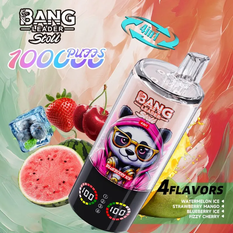 Bang Leader Stoll 100K 100000 Puffs 4 in 1 Flavors & Quad Mesh Coil LED Display Disposable Vape - Image 24