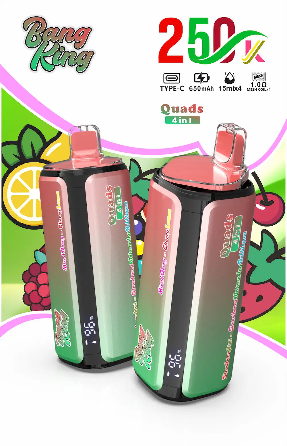 Bang King 250000 (250K) Puffs 4 in 1 Disposable Vape - Image 11