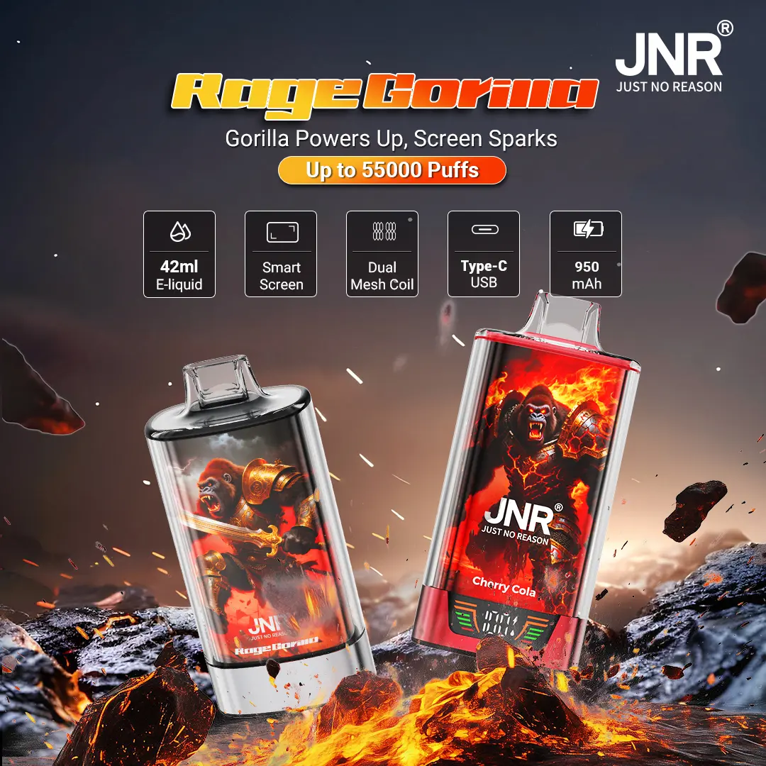 JNR Rage Gorilla 55K 55000 Puffs Smart Display Original Disposable Vape - Image 2
