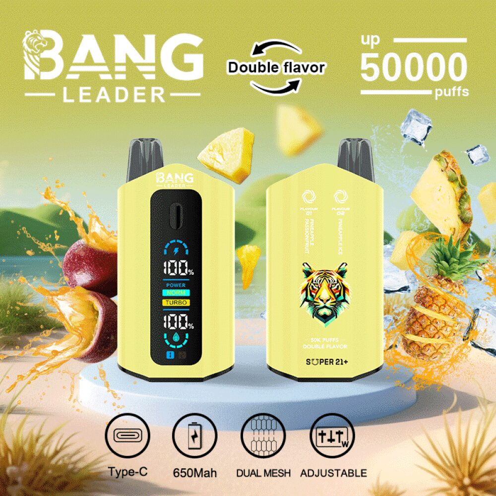 Bang Leader 50000 50K Puffs 2% 3% 5% Nicotine Double Taste LCD Display Disposable Vape - Image 13