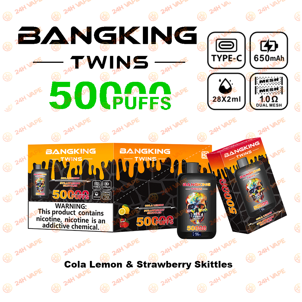 Bang King Twins 50000 50K Puffs 2% 3% 5% Nicotine Double Taste LED Display Disposable Vape - Image 26
