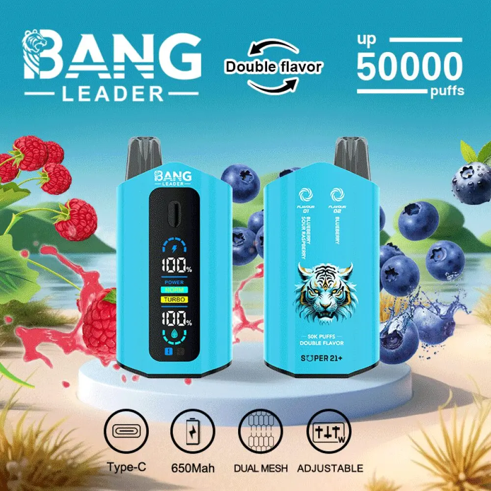 Bang Leader 50000 50K Puffs 2% 3% 5% Nicotine Double Taste LCD Display Disposable Vape - Image 20