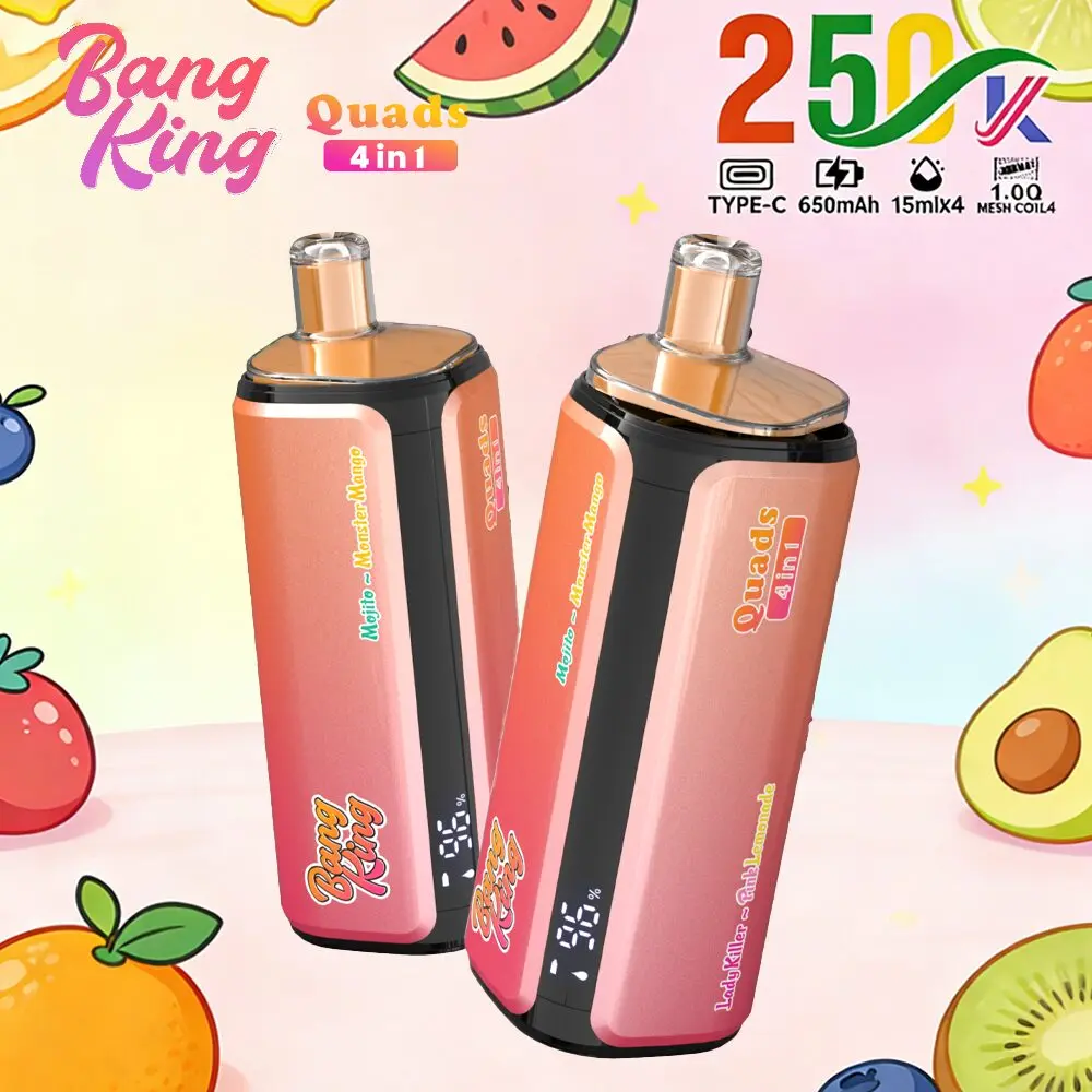Bang King 250000 250K Puffs 4 In 1 Flavors Original Rechargeable LED Display Disposable Vape - Image 14