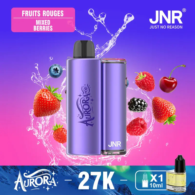 JNR Aurora 27K 27000 Puffs 2+10ml Replaceable Pod Kit Refillable Original Disposable Vape - Image 18