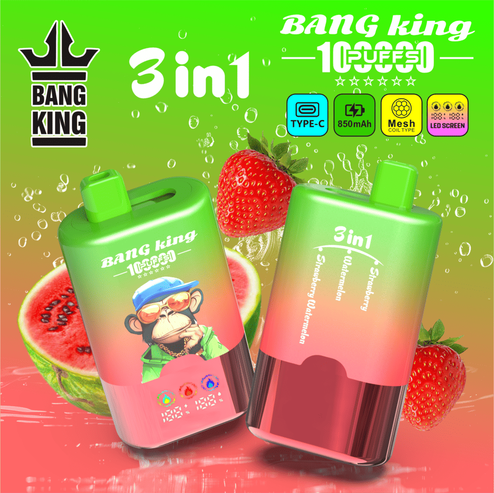 Bang King 100000 100K Puffs 3 In 1 Flavors Original Rechargeable LED Display Disposable Vape - Image 10