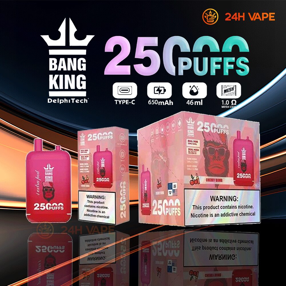 Bang King 25000 Puffs 0% 2% 3% 5% Nicotine Double Warehouser Disposable Vape Pod - Image 3