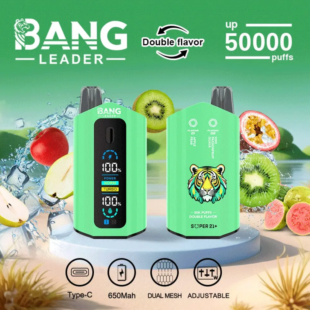 Bang Leader 50000 50K Puffs 2% 3% 5% Nicotine Double Taste LCD Display Disposable Vape - Image 28
