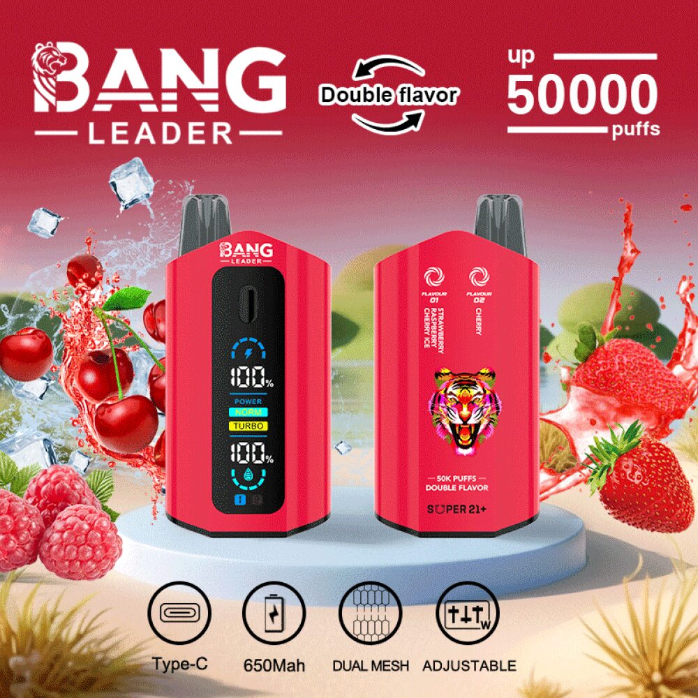 Bang Leader 50000 50K Puffs 2% 3% 5% Nicotine Double Taste LCD Display Disposable Vape - Image 5