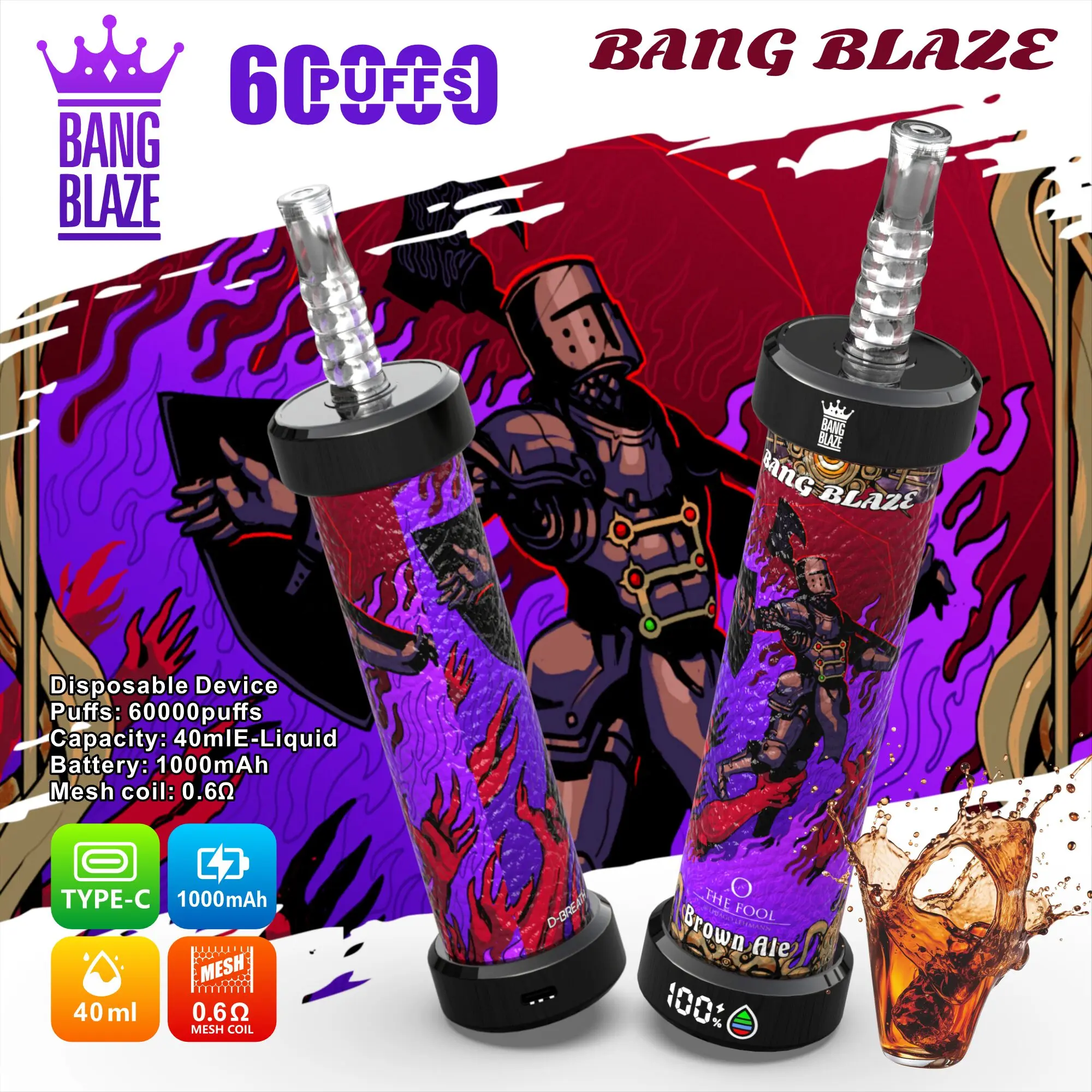 Bang Blaze 60k 60000 Puffs Latest Original LCD Display Disposable Vape Pen - Image 22