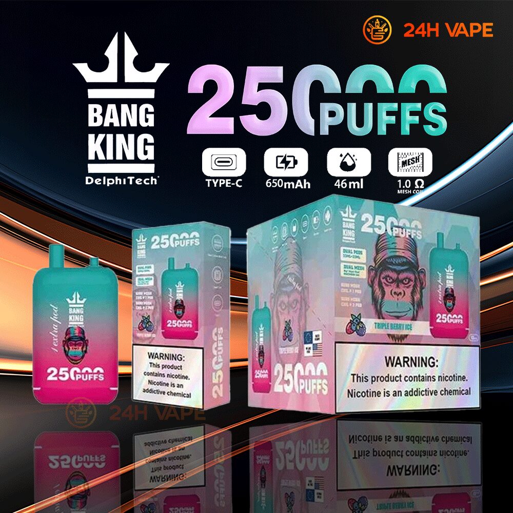 Bang King 25000 Puffs 0% 2% 3% 5% Nicotine Double Warehouser Disposable Vape Pod - Image 11