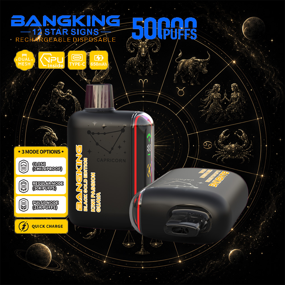 Bang King 12 Star Signs 50K 50000 Puffs Dual Mesh LED Display Disposable Vape - Image 19