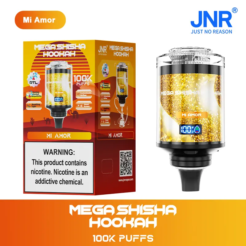 JNR Mega Shisha Hookah 100000 100K Puffs Large Capacity LED Display Disposable Vape - Image 14