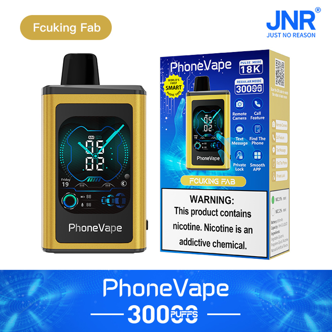 JNR Phone Vape 30000 30K Puffs World's First Smart Disposable Vape - Image 13