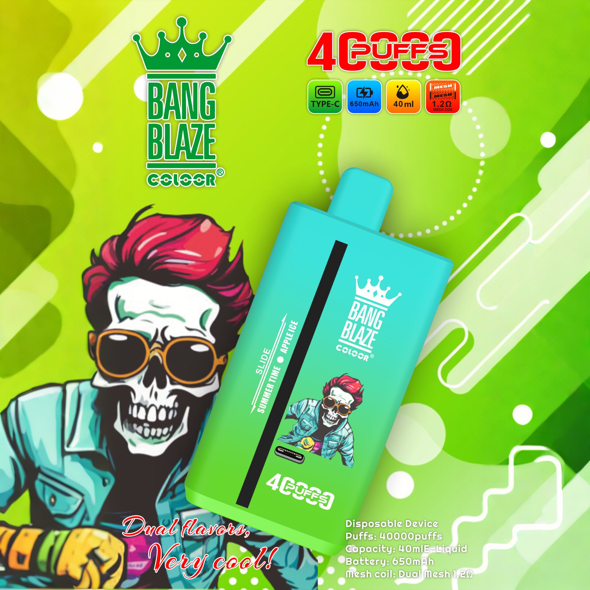 Bang Blaze 40000 40K Puffs 2% 3% 5% Nicotine Double Taste Disposable Vape - Image 5